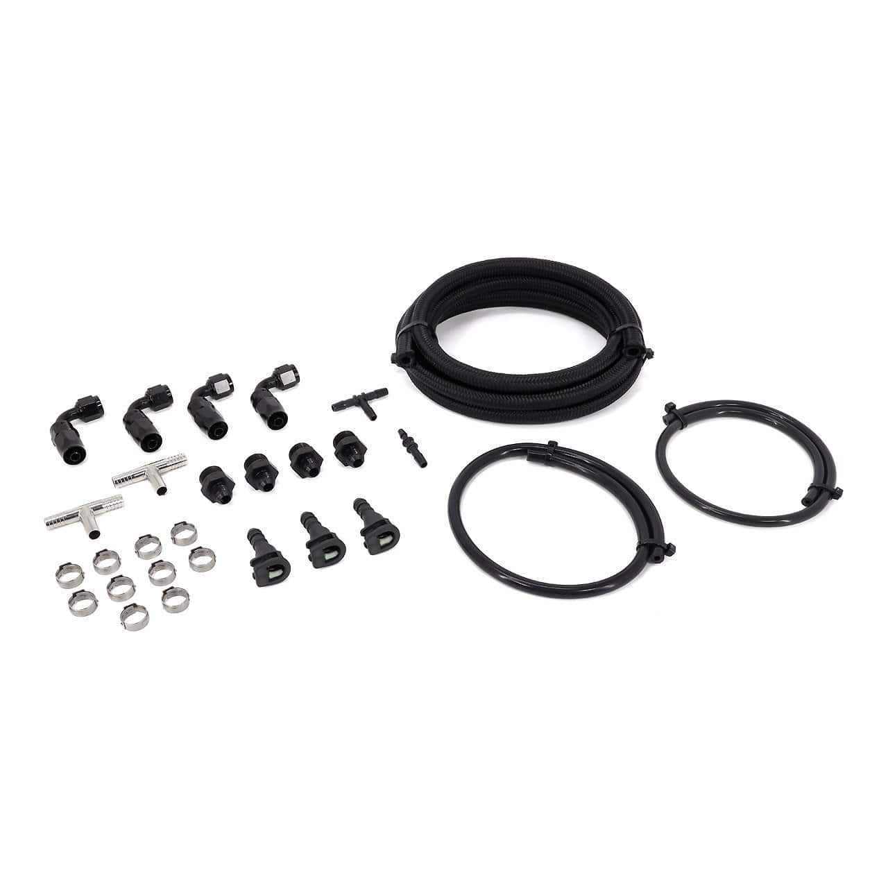 IAG Braided Fuel Line & Fitting Kit for IAG Top Feed Fuel Rails & OEM FPR for 02-07 WRX 2007 STI Only.