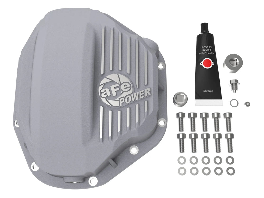 aFe POWER Street Series Rear Differential Cover Raw Dodge Diesel Trucks 94-02 L6-5.9L / Ford F-350/450 DRW 99-07 V8-7.3L/6.0L (Dana 80 Axle)