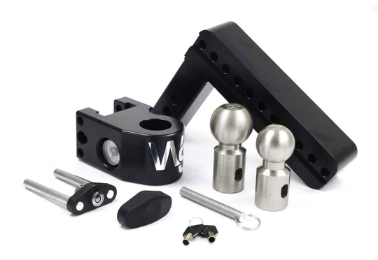 Weigh Safe Black Cerakote Adjustable Ball Mount Drop Hitch with Built-in Tongue Weight Scale