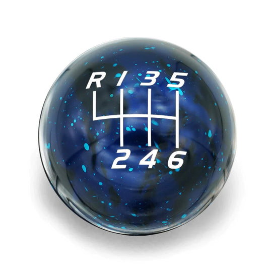 Billetworkz 6 Speed BRZ/FR-S/86 2013-2021 Shift Knob Velocity Engraving - Cosmic Space Colors Blue Cosmic Space