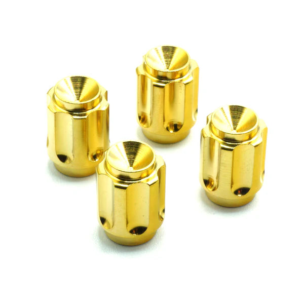 Dress Up Bolts Titanium Valve Stem Caps Gear Design Gold