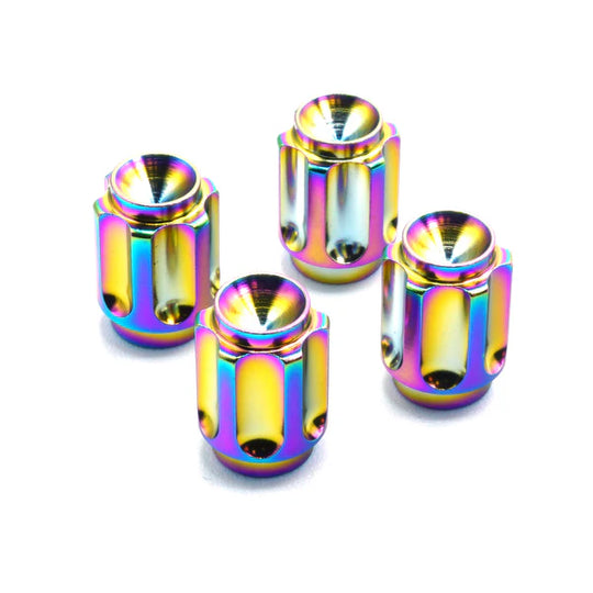 Dress Up Bolts Titanium Valve Stem Caps Gear Design Cosmic Burn