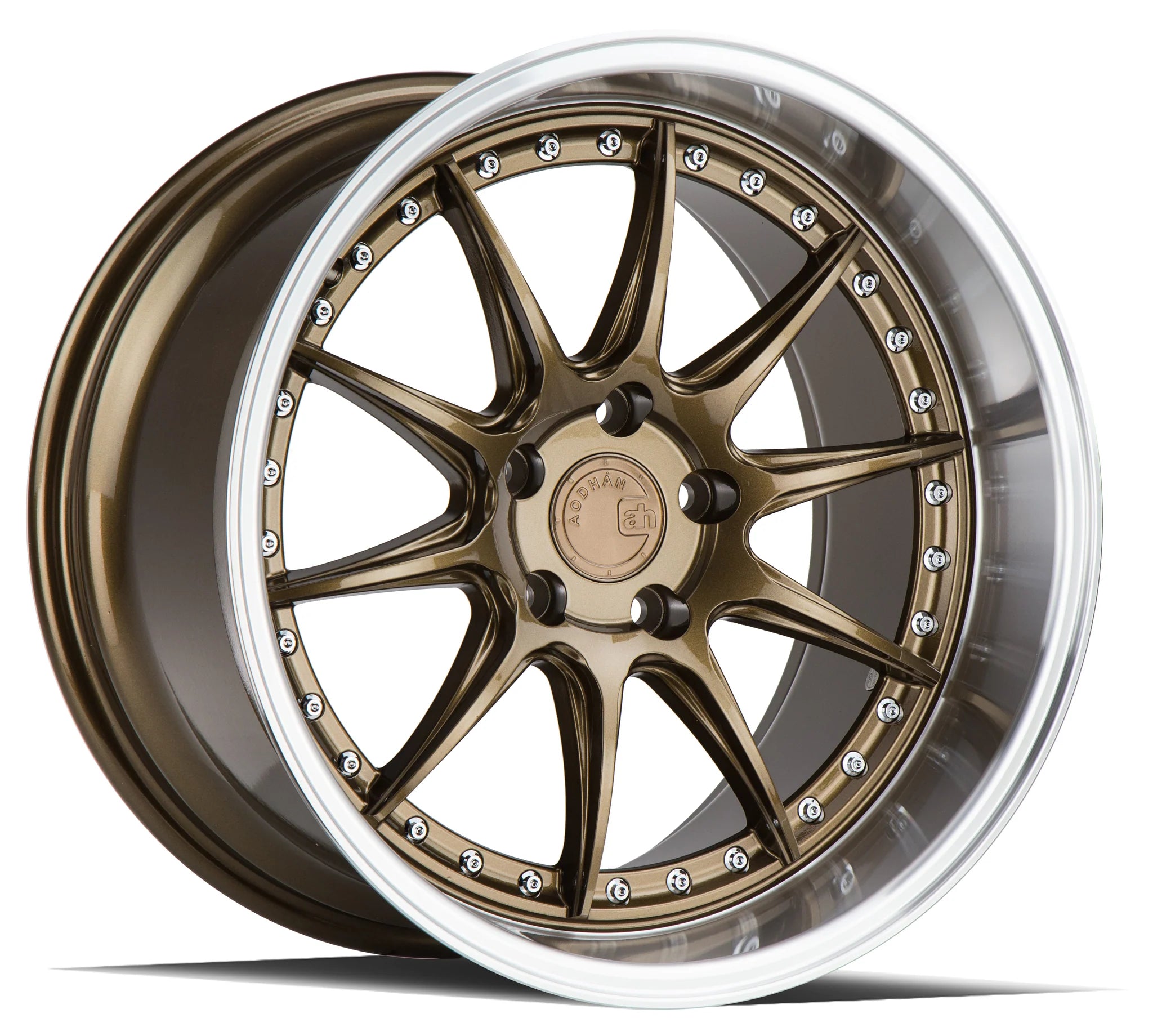 AodHan DS07 Wheels 19x9.5 5x114.3 +30 Offset Bronze w Machined Lip