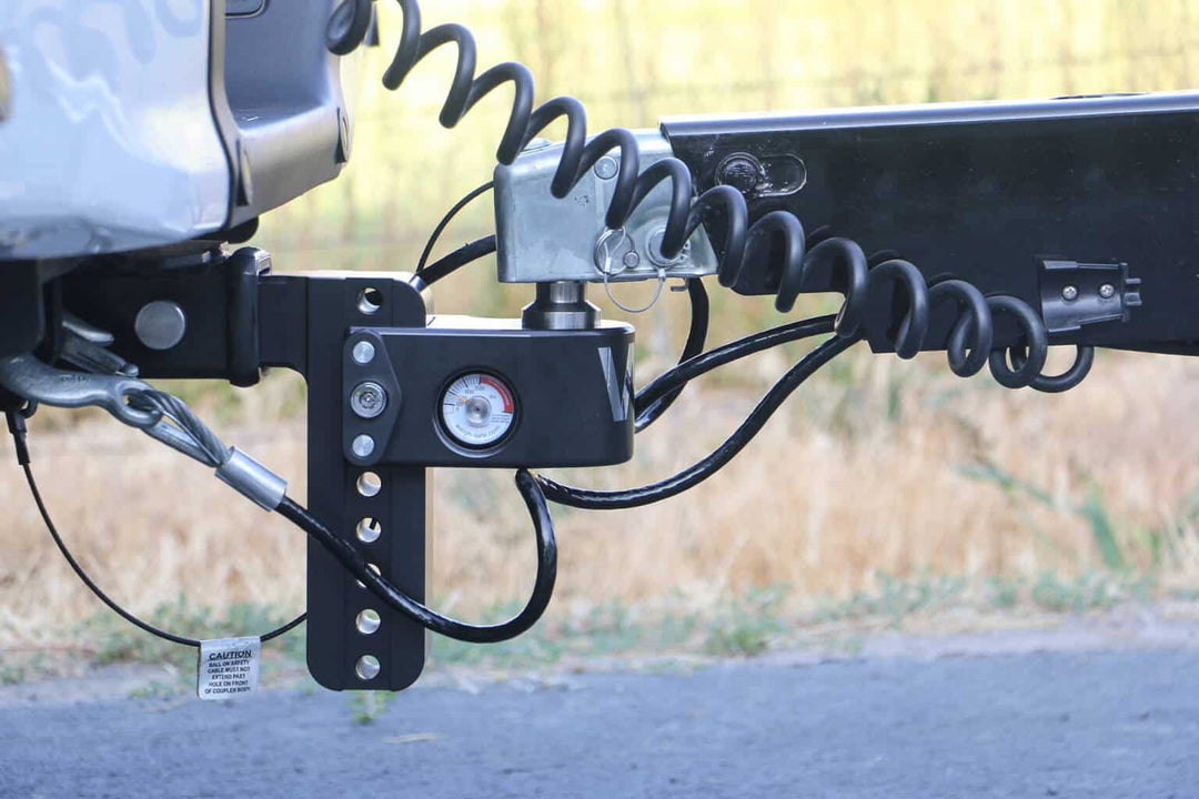 Weigh Safe Black Cerakote Adjustable Ball Mount Drop Hitch with Built-in Tongue Weight Scale