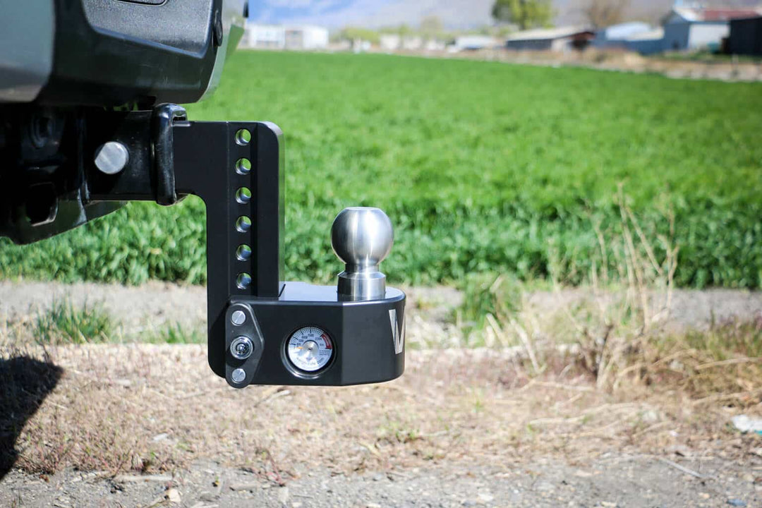 Weigh Safe Black Cerakote Adjustable Ball Mount Drop Hitch with Built-in Tongue Weight Scale