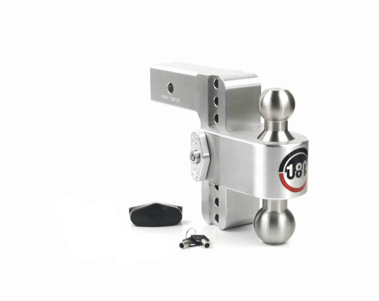 Weigh Safe 180° Turnover Trailer Hitch Includes 2"x 2-5/16" Chrome-Plated Steel Combo Ball