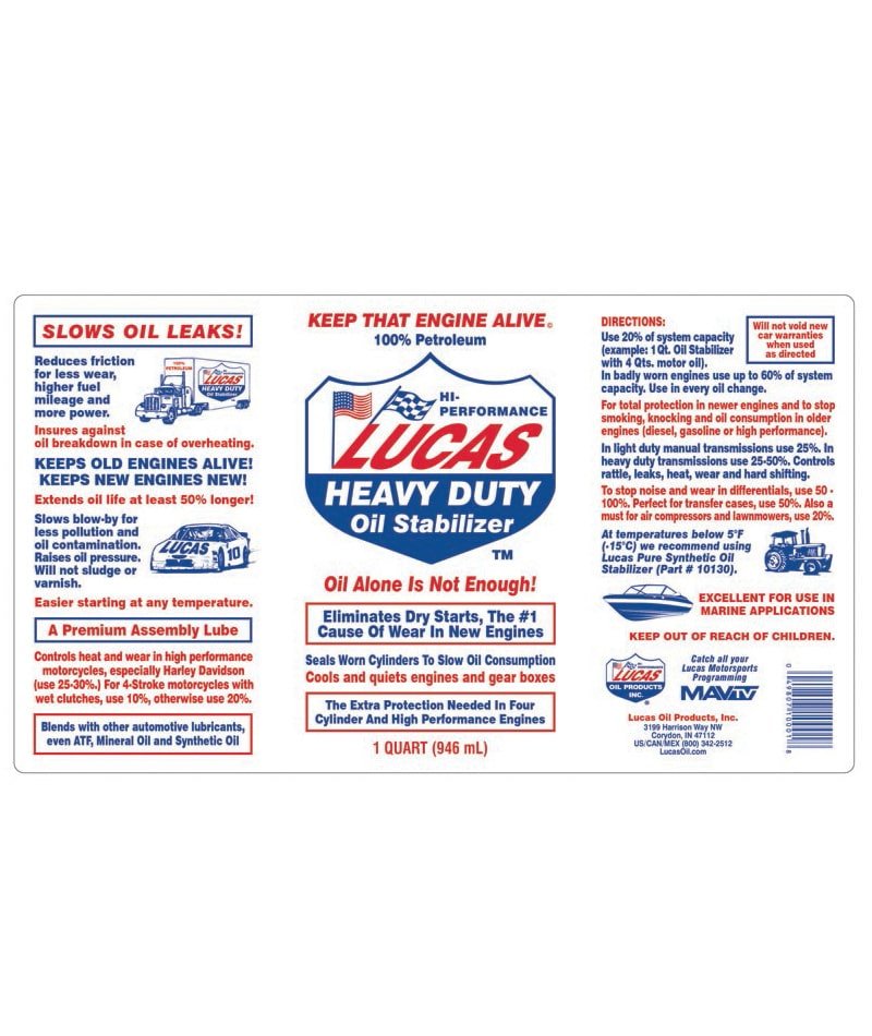 Lucas Heavy Duty Oil Stabilizer