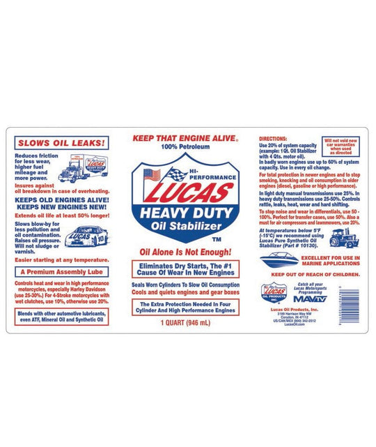 Lucas Heavy Duty Oil Stabilizer