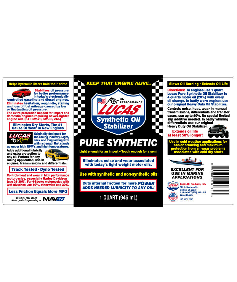 Lucas Pure Synthetic Oil Stabilizer