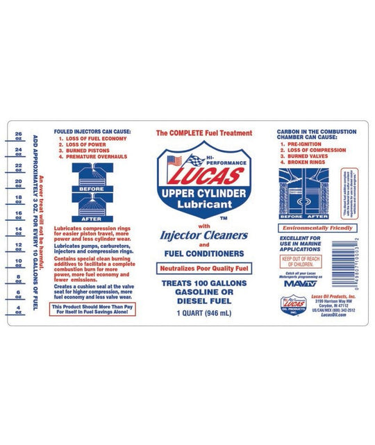 Lucas Upper Cylinder Lubricant Fuel Treatment