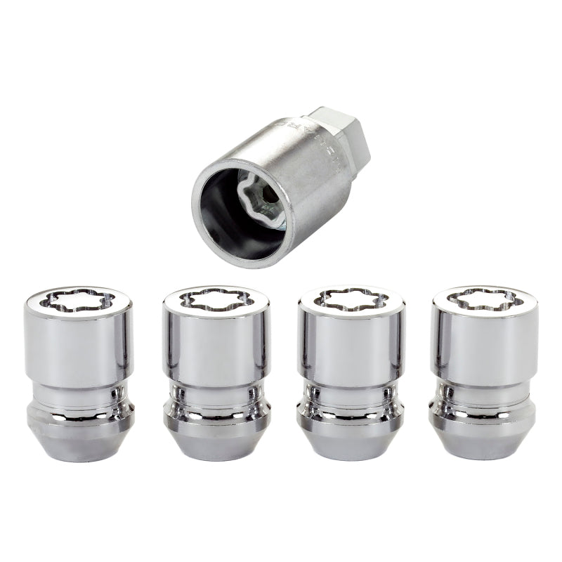 McGard Wheel Locks 12mm x 1.50 RH, Closed End, Locking, Chrome Plated Steel, Set of 4