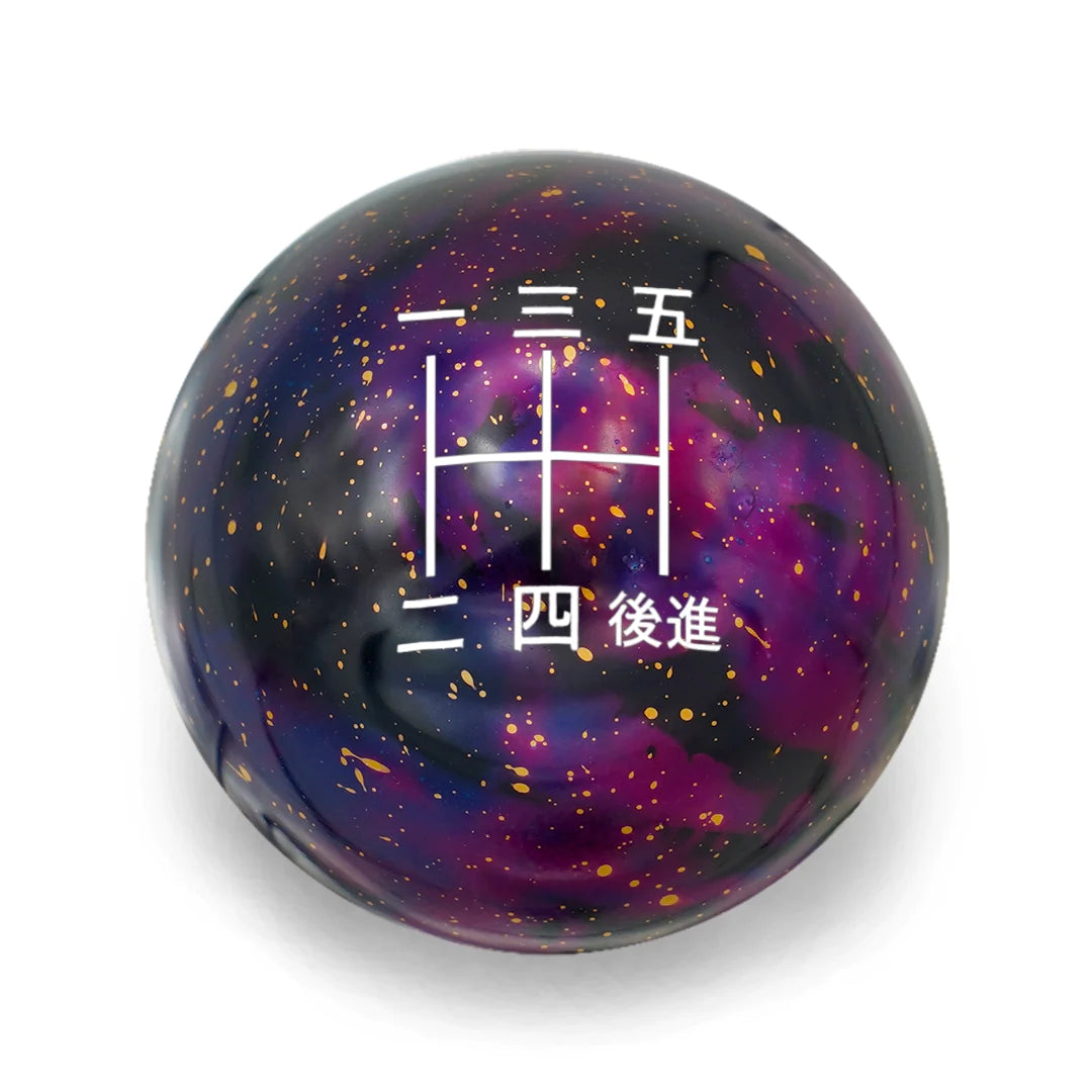 Billetworkz 5 Speed WRX Shift Knob Japanese Engraving - Cosmic Space Colors Purple Cosmic Space