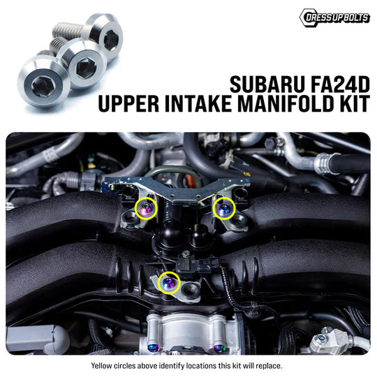 Dress Up Bolts Titanium Hardware Upper Intake Manifold Kit Subaru FA24D Engine