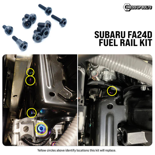 Dress Up Bolts Titanium Hardware Fuel Rail Cover Kit Subaru FA24D Engine