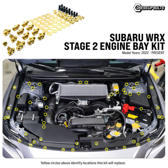 Dress Up Bolts Stage 2 Titanium Hardware Engine Bay Kit - Subaru WRX (2022+)