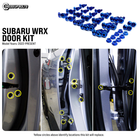 Dress Up Bolts Titanium Hardware Door Kit - Subaru WRX (2022+)