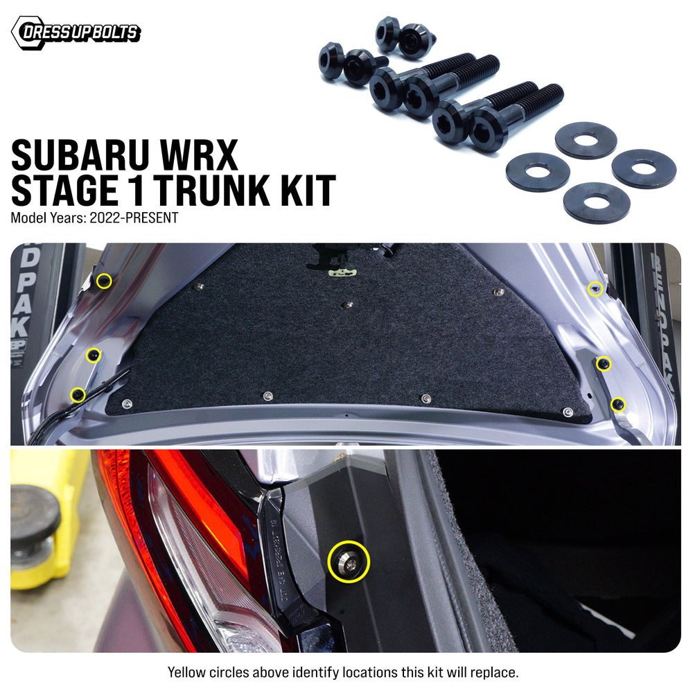 Dress Up Bolts Stage 1 Titanium Hardware Trunk Kit - Subaru WRX (2022+)