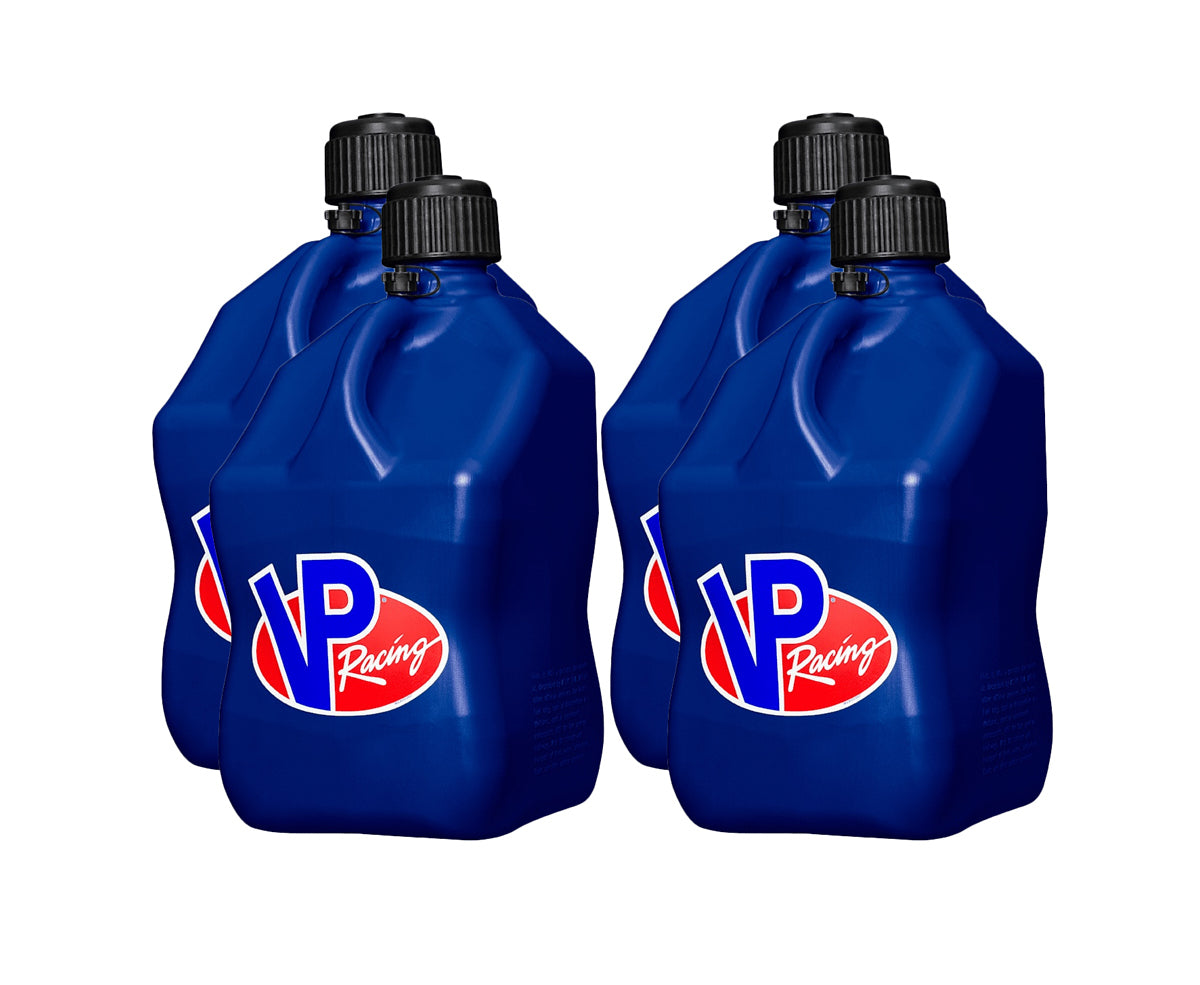 VP Racing 5.5-Gallon Motorsport Container - Set of 4 - Blue Jug, Black Cap