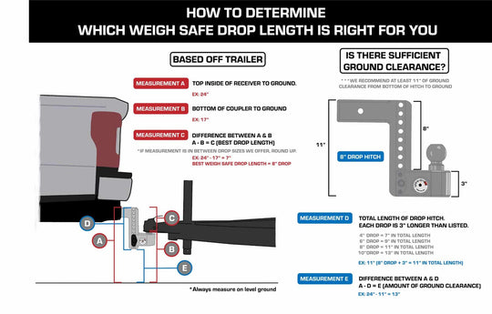 Weigh Safe Aluminum Adjustable Ball Mount Drop Hitch