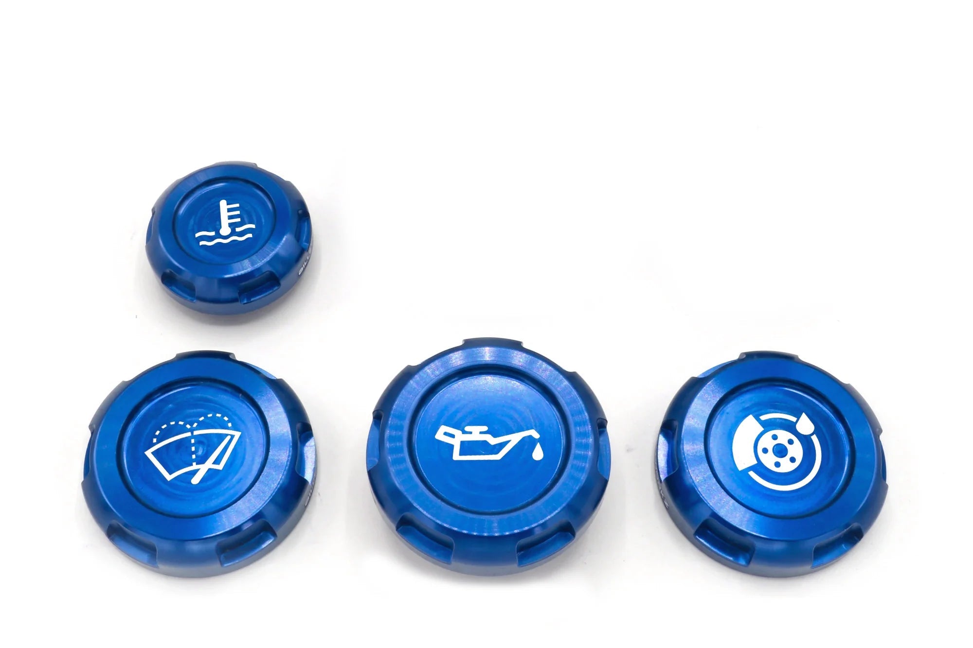 Billetworkz Zero Series Engine Bay Caps - Fluid Engraving - Subaru Crosstrek 2013+ Blue