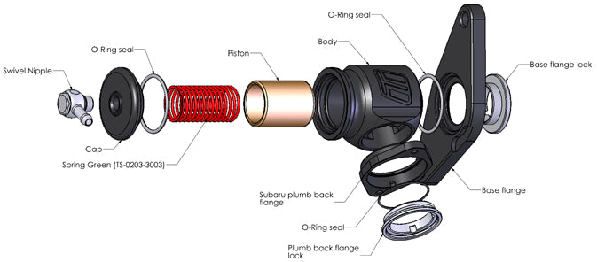 Turbosmart Recirculating Kompact Plumb Back Valve (Diverter Valve) Subaru WRX 2002-2007 / STI 2004-2021 / Forester XT 2006-2008