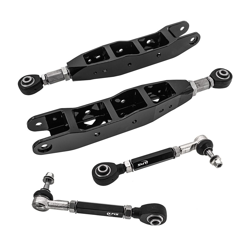 SMY Stealth Pillow Ball CNC Aluminum Adjustable Rear Control Arm / Toe Kit Subaru 2008-2021 WRX / STI