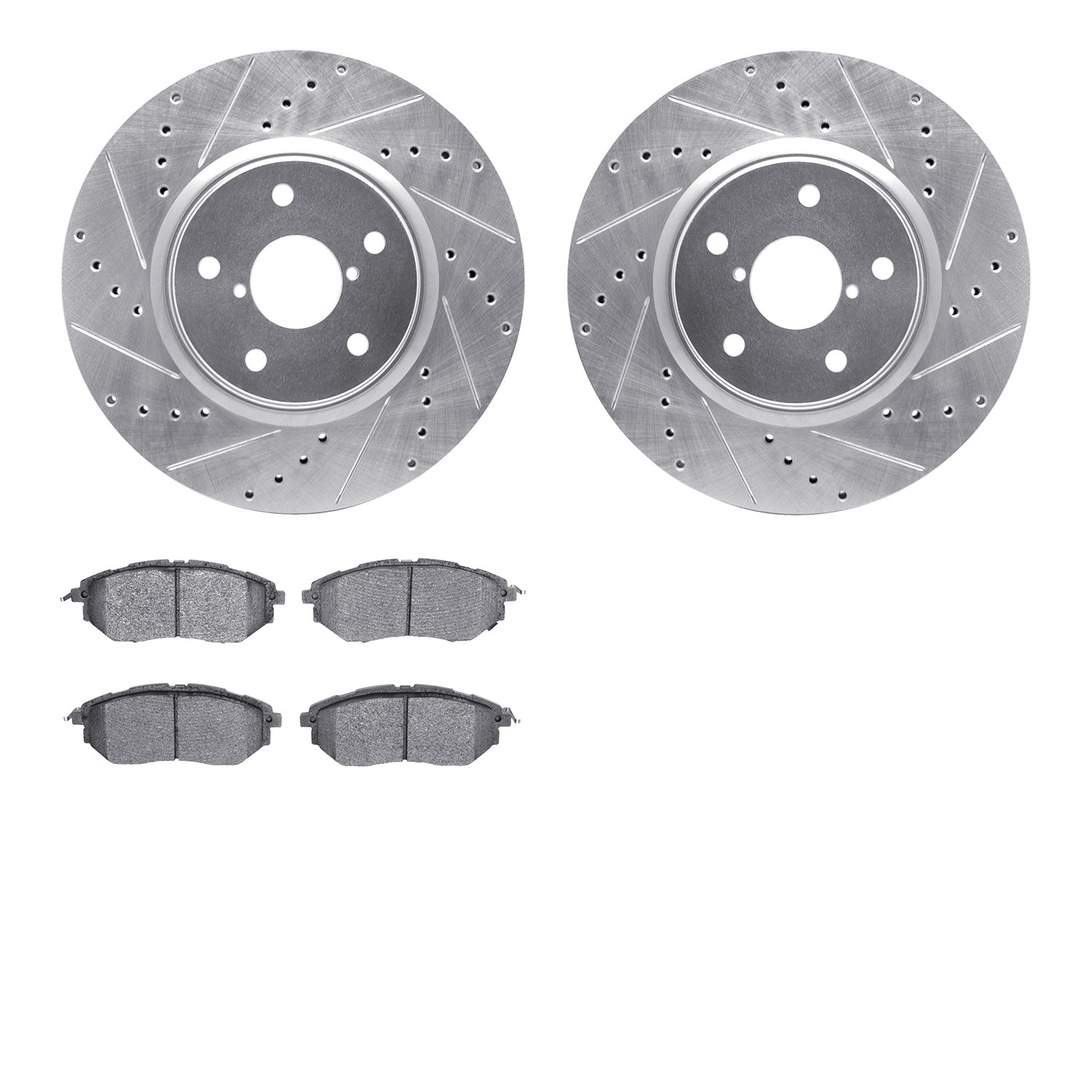 R1 Concepts E-Line Series Brake Rotor D/S Silver w/Ceramic Pads Subaru B9 Tribeca 2007-06, Legacy 2019-15, Outback 2019-15, Tribeca 2014-08, WRX 2021-15