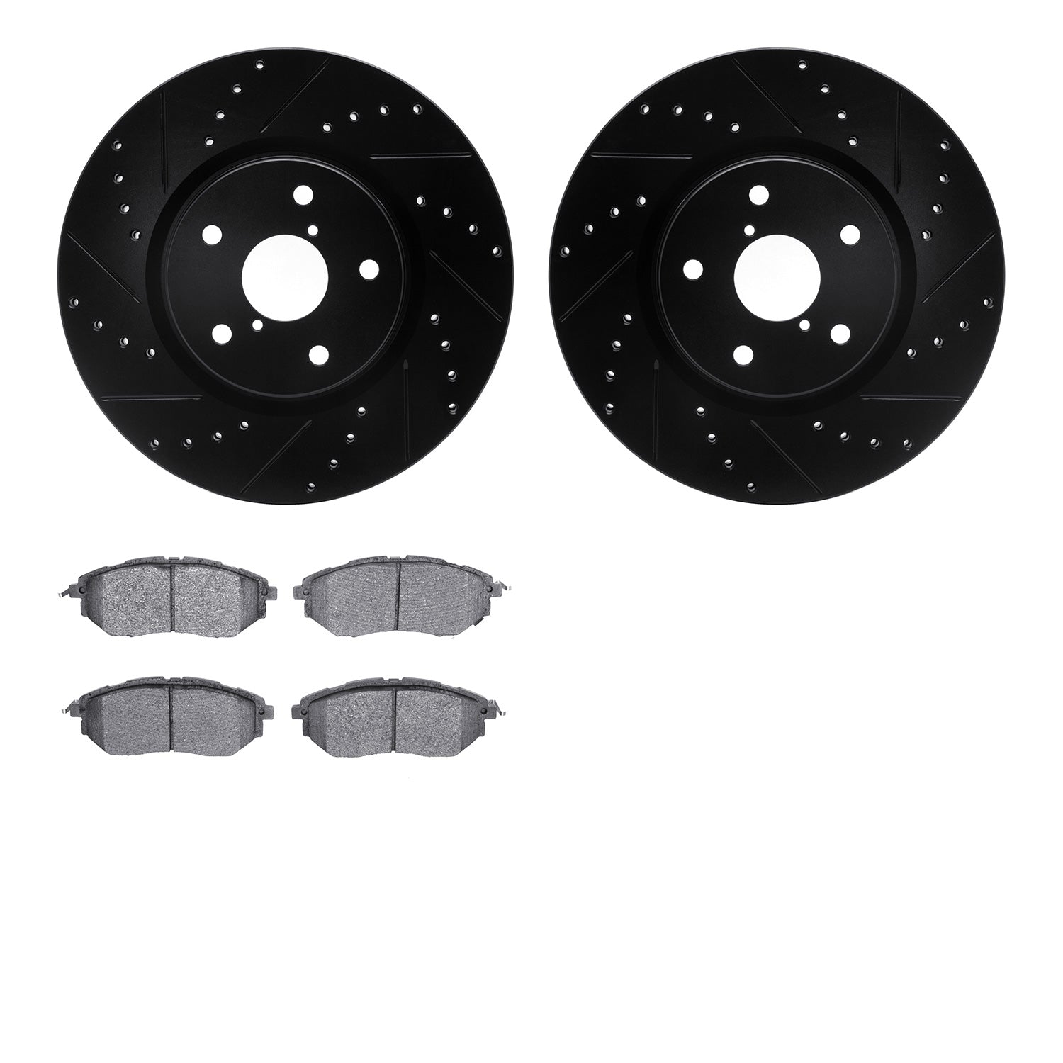 R1 Concepts E-Line Series Brake Rotor D/S Black w/Ceramic Pads Subaru B9 Tribeca 2007-06, Legacy 2019-15, Outback 2019-15, Tribeca 2014-08, WRX 2021-15