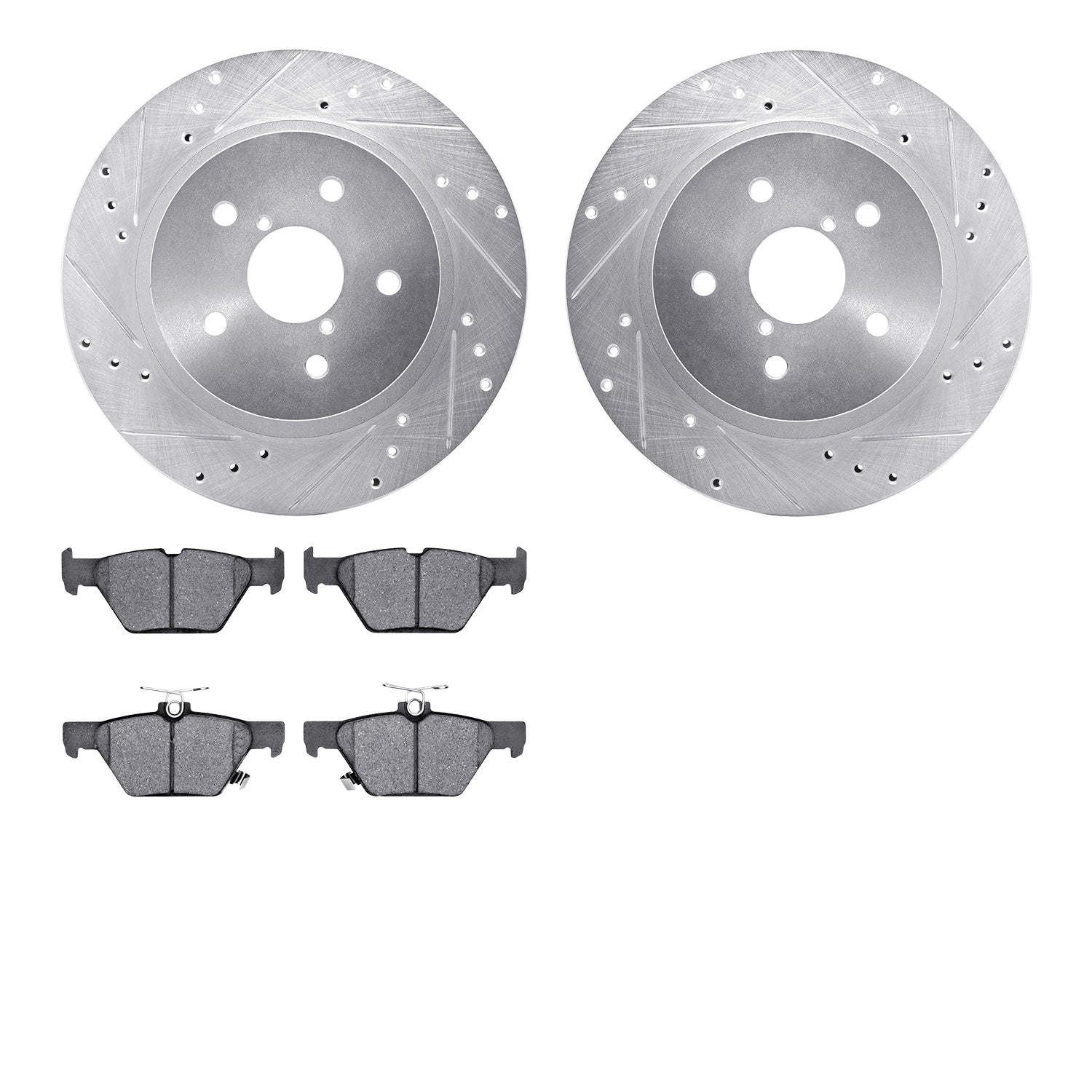 R1 Concepts Brake Rotors D/S Silver w/Optimum OE Pads Subaru Legacy 2022-15, Outback 2022-15, WRX 2022-16