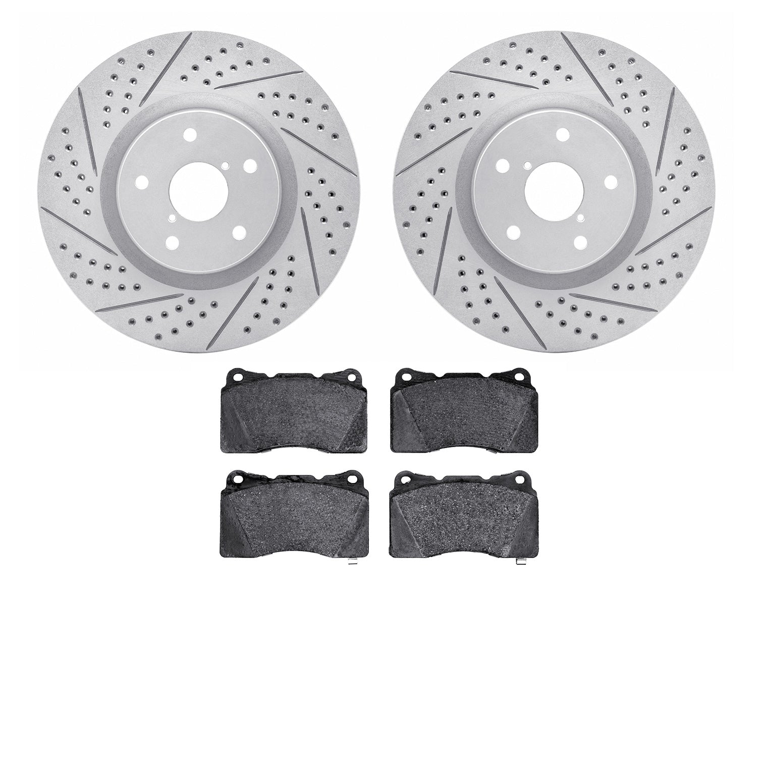 R1 Concepts Brake Rotors Carbon Coated D/S w/Perf Sport Pads Subaru Impreza 2014-05, WRX 2020, WRX STI 2017-13