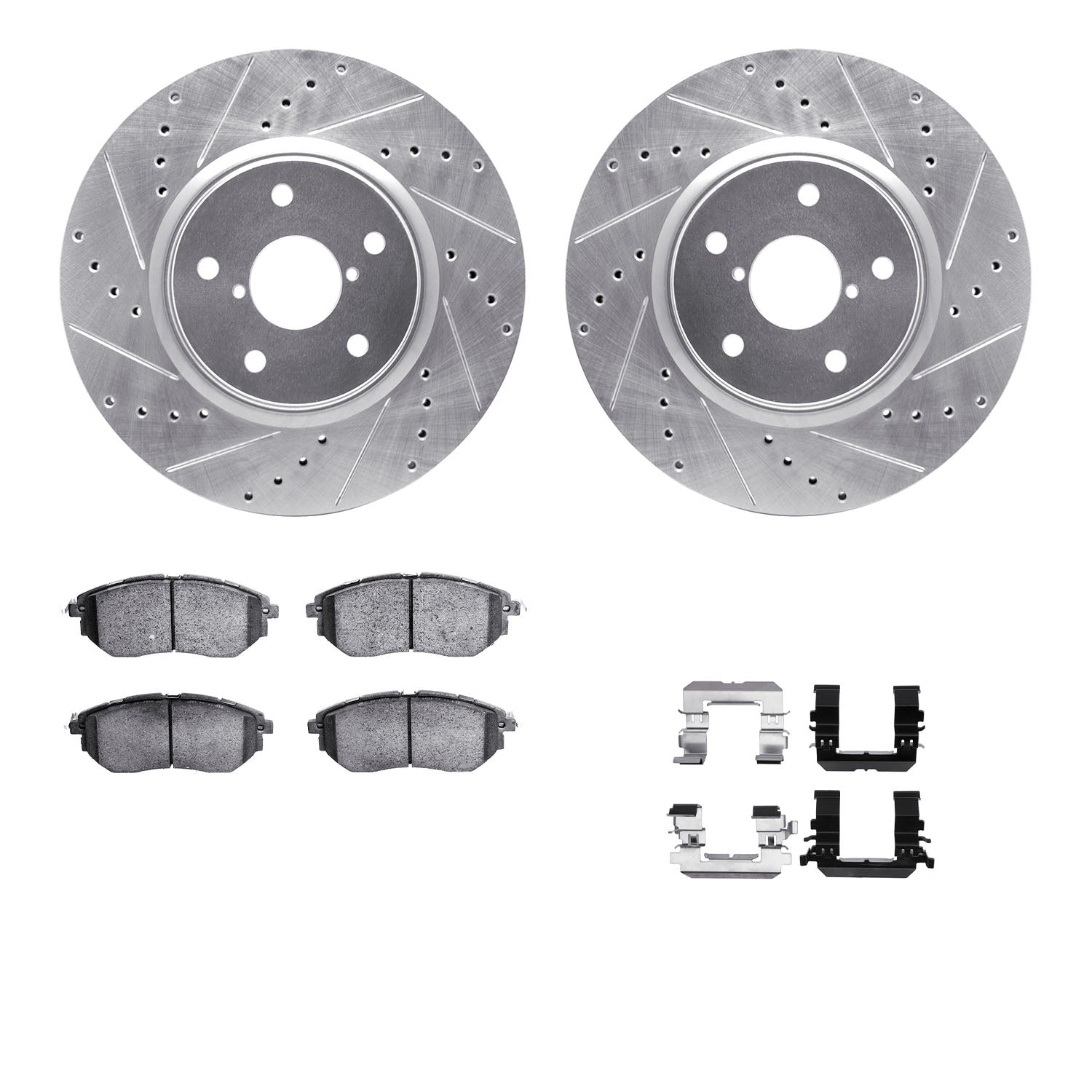 R1 Concepts E-Line Series Brake Rotor D/S Silver w/Ceramic Pads Subaru B9 Tribeca 2007-06, Legacy 2019-15, Outback 2019-15, Tribeca 2014-08, WRX 2021-15