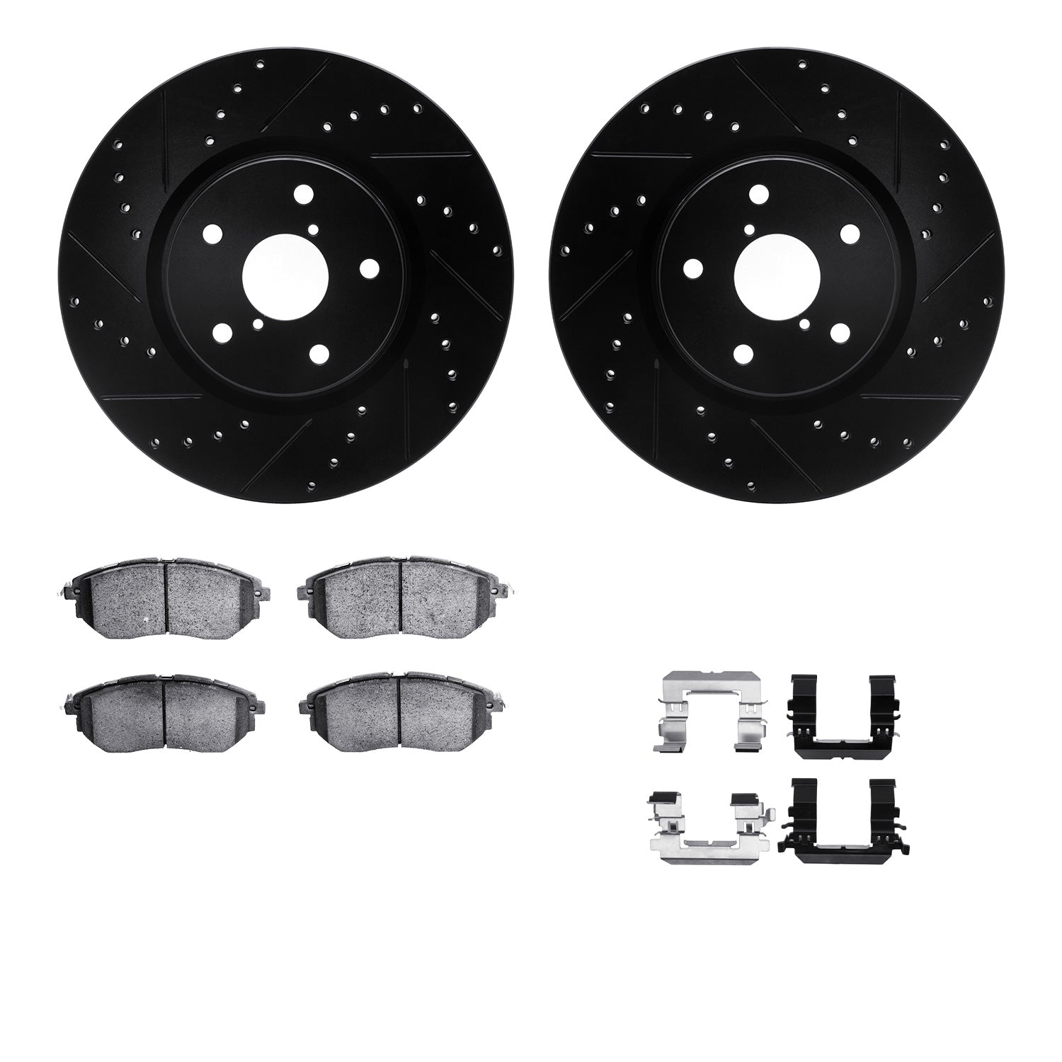 R1 Concepts E-Line Series Brake Rotor D/S Black w/Ceramic Pads Subaru B9 Tribeca 2007-06, Legacy 2019-15, Outback 2019-15, Tribeca 2014-08, WRX 2021-15