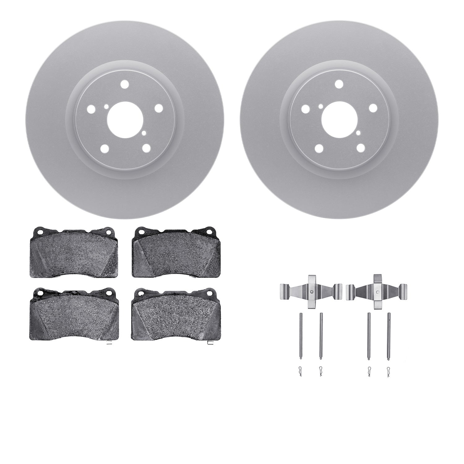 R1 Concepts Carbon Series Brake Rotors w/5000 OEp Brake Pads Subaru Impreza 2014-05, WRX 2020, WRX STI 2017-13