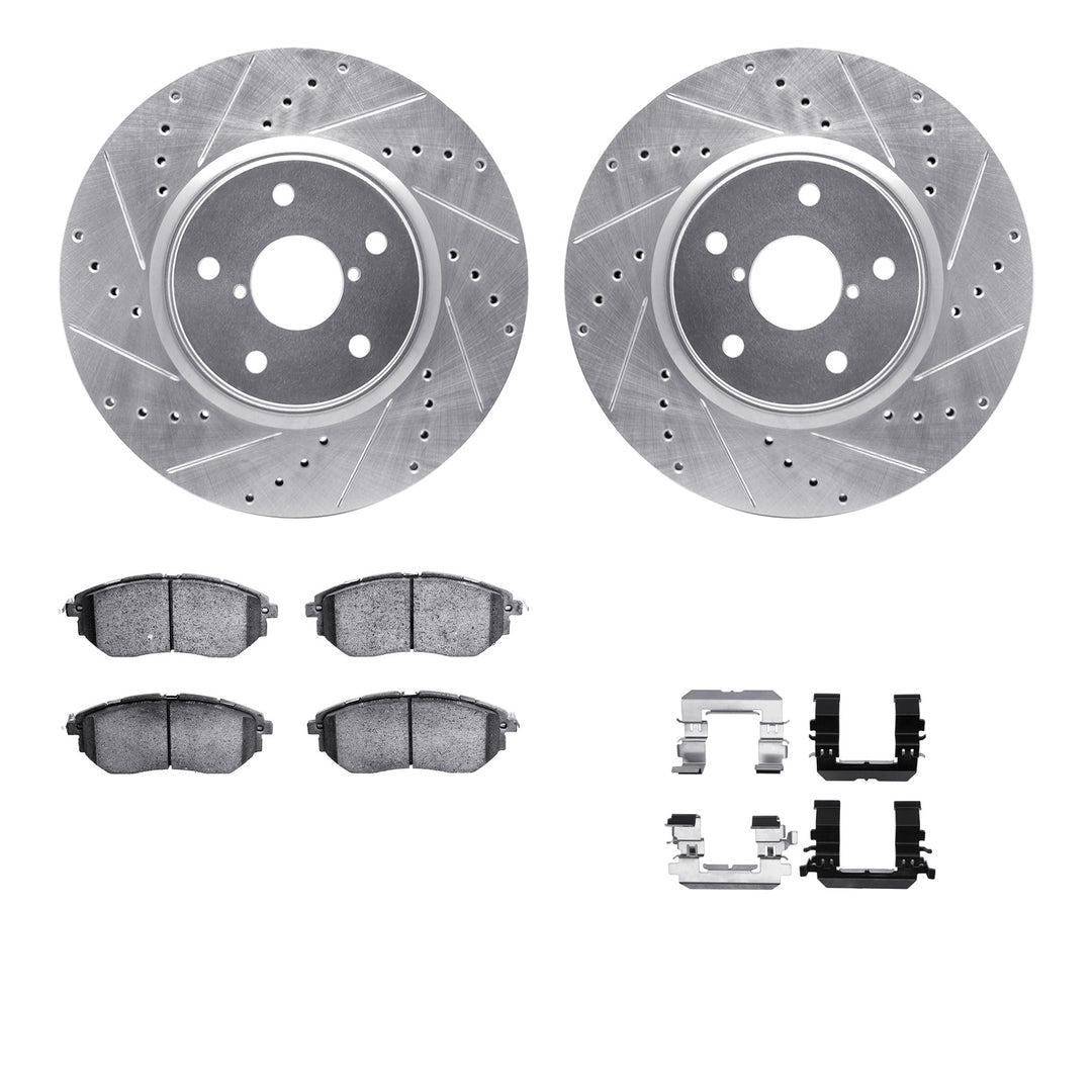 R1 Concepts Brake Rotors D/S Silver w/Optimum OE Pads Subaru WRX 2019-18