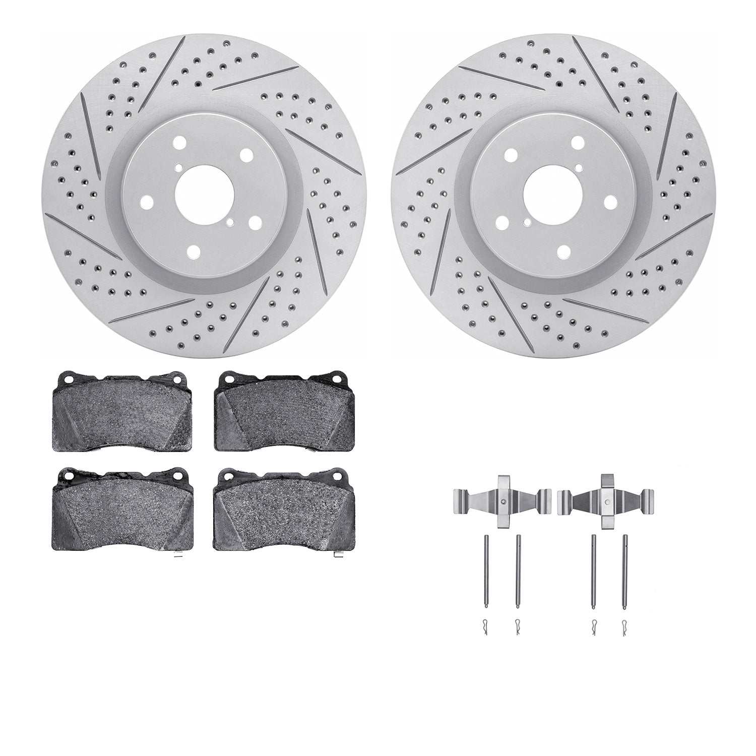 R1 Concepts Brake Rotors Carbon Coated D/S w/Optimum OE Pads Subaru Impreza 2014-05, WRX 2020, WRX STI 2017-13