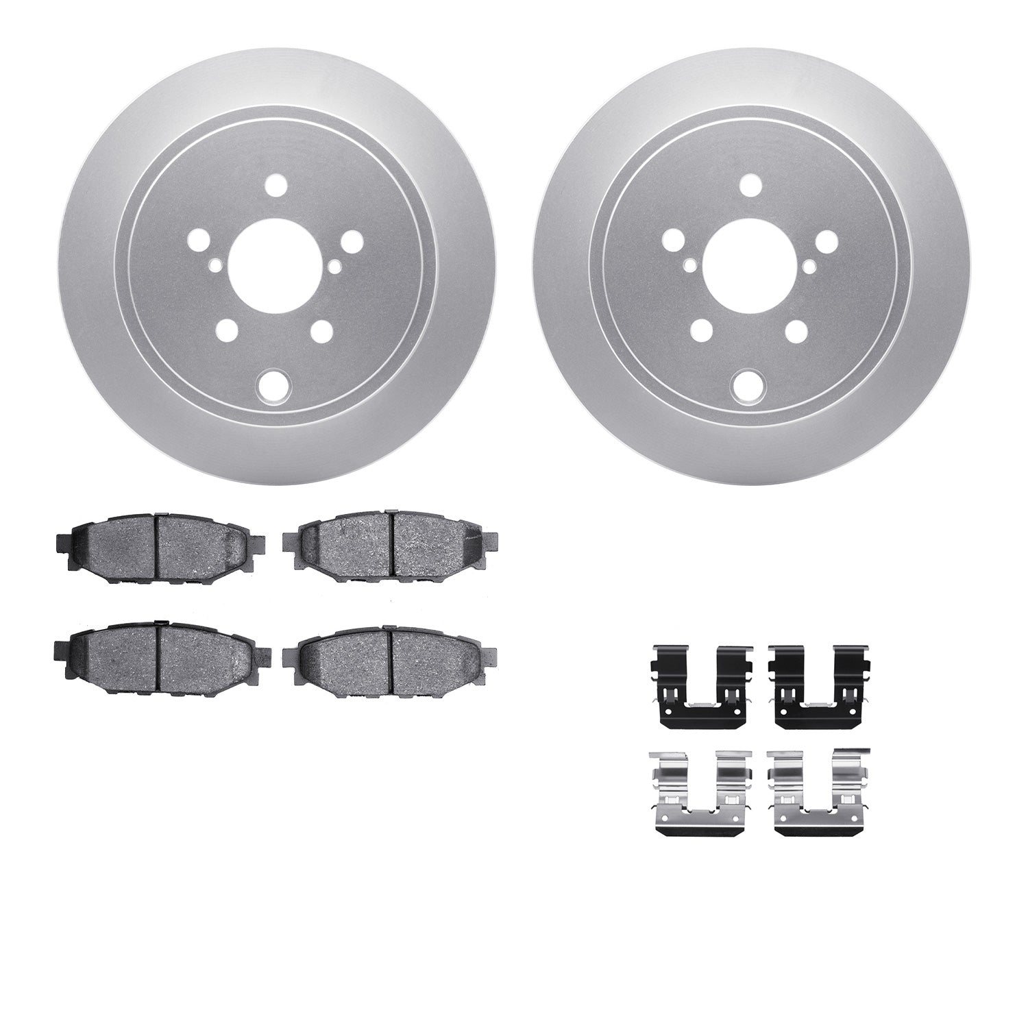 R1 Concepts Carbon Series Brake Rotors w/5000 OEp Brake Pads Subaru BRZ 2015-13, Forester 2013-09, Impreza 2014-08, Legacy 2014-10, Outback 2014-10, WRX 2014-12