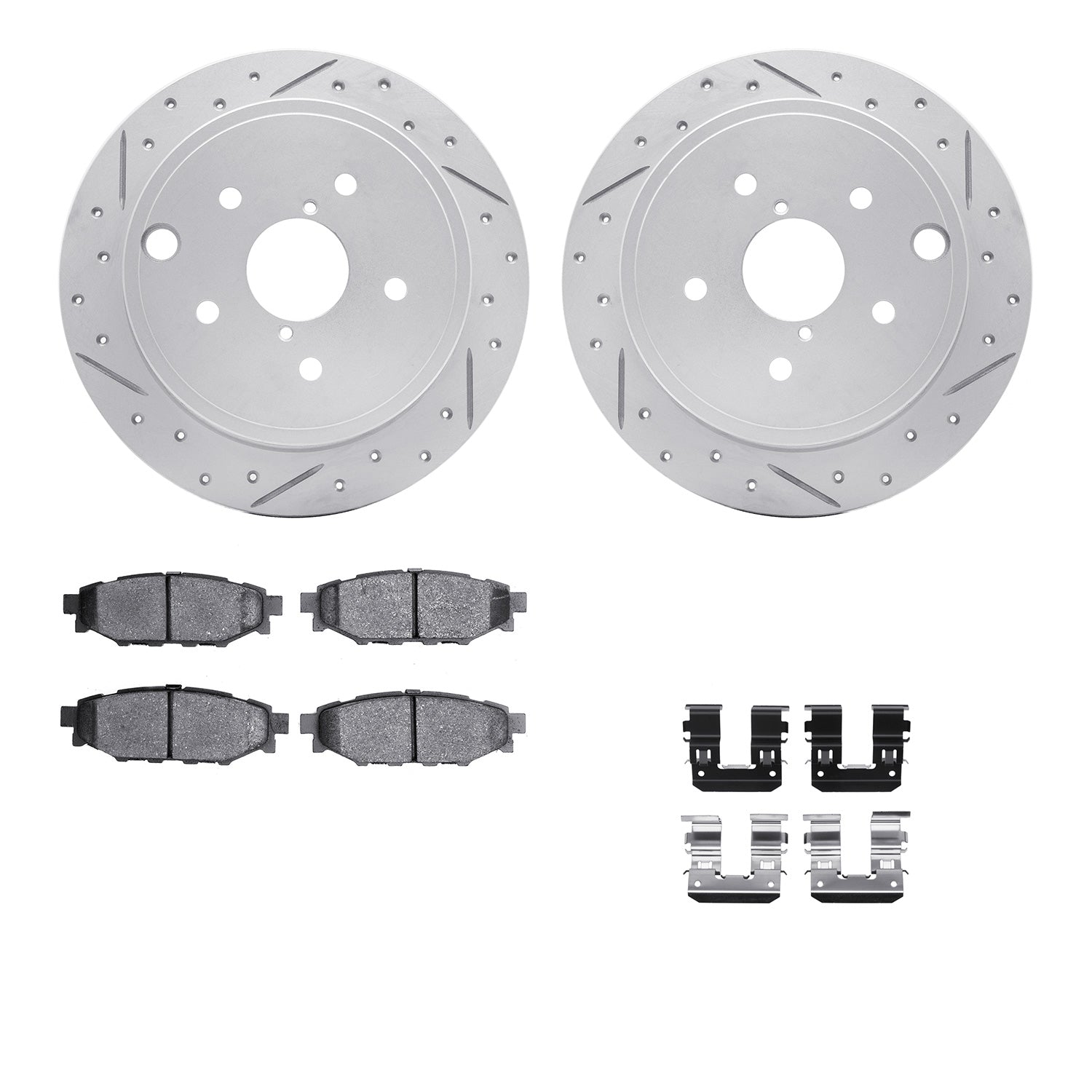 R1 Concepts Brake Rotors Carbon Coated D/S w/Optimum OE Pads Subaru WRX 2021-15