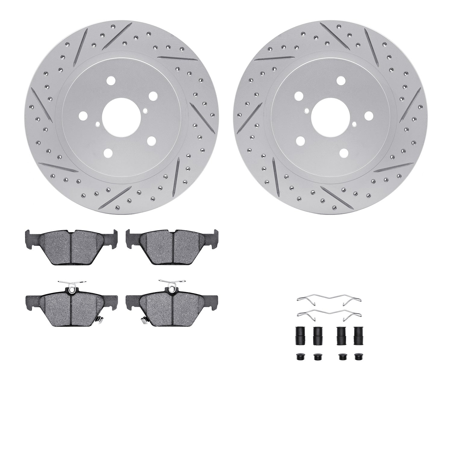 R1 Concepts Brake Rotors Carbon Coated D/S w/Optimum OE Pads Subaru Legacy 2022-15, Outback 2022-15, WRX 2022-16