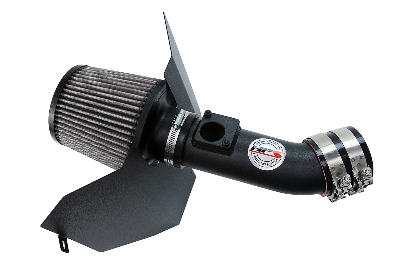 HPS Shortram Air Intake Kit 2002-2005 Subaru Impreza WRX 2.0L / 2004-2007 Subaru WRX STi 2.5L / 2006-2007 Subaru WRX 2.5L Turbo, Includes Heat Shield Black