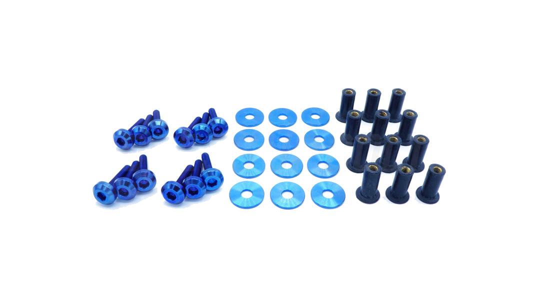 Dress Up Bolts Titanium Hardware Cooling Plate Kit Honda Civic Type R (2017-2021) Blue