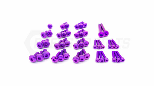 Dress Up Bolts Stage 2 Titanium Hardware Engine Kit RB25 Engine Purple