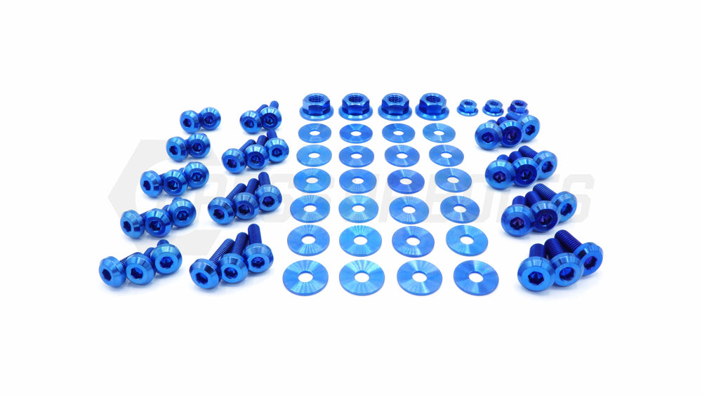 Dress Up Bolts Titanium Hardware Engine Bay Kit Nissan Skyline GT-R (R32) Blue