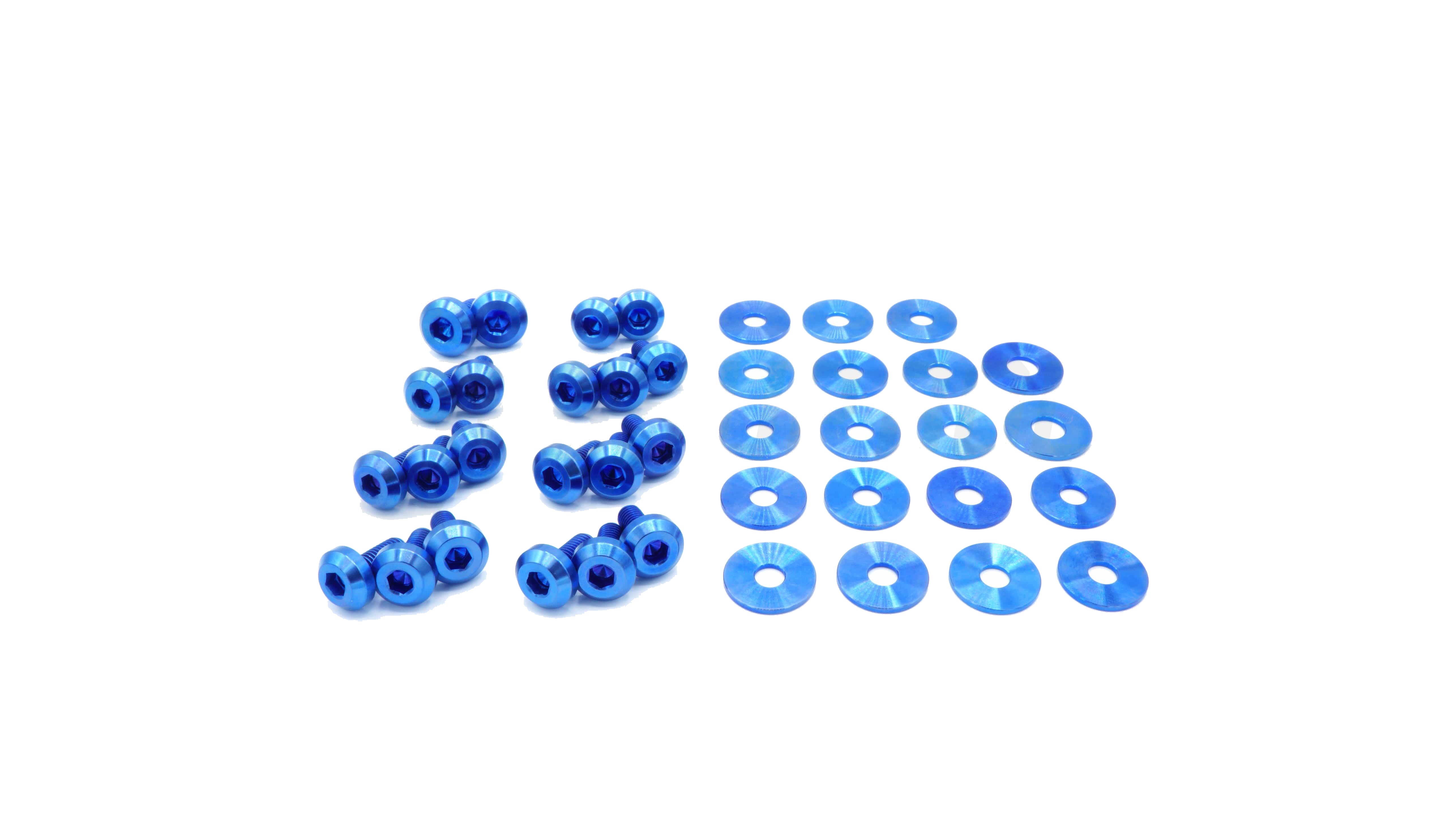 Dress Up Bolts Titanium Partial Engine Bay Kit Scion FR-S (2013-2016) Blue