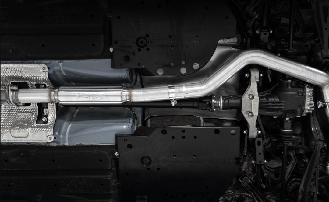 MBRP 3" Quad Rear Exit Race Profile Cat Back Exhaust w/Carbon Fiber Tips Subaru WRX 2022-2024