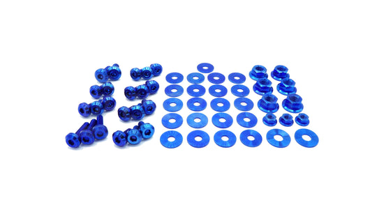 Dress Up Bolts Stage 1 Titanium Hardware Engine Bay Kit Toyota Supra MKIII (1986-1992) Blue