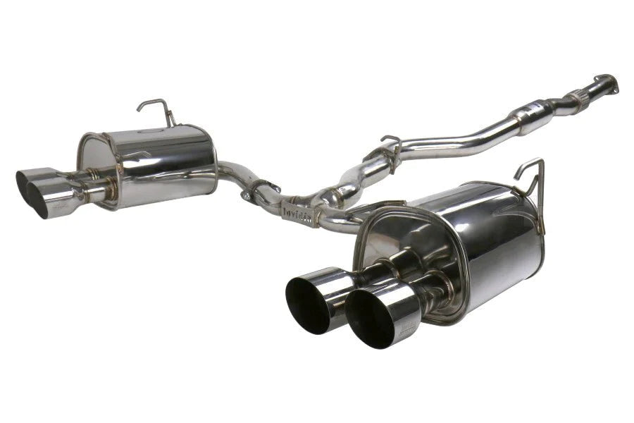 Invidia Q300 Stainless Steel Catback Exhaust w/Polished Single Wall Quad Tips Subaru WRX 2022-2024