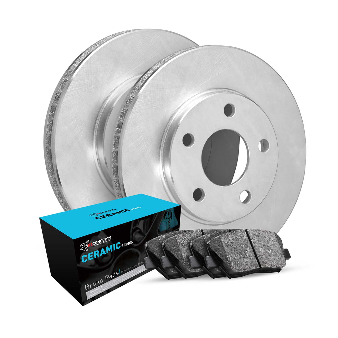 R1 Concepts E-Line Series Brake Rotor w/Ceramic Brake Pads Subaru WRX STI 2021-18