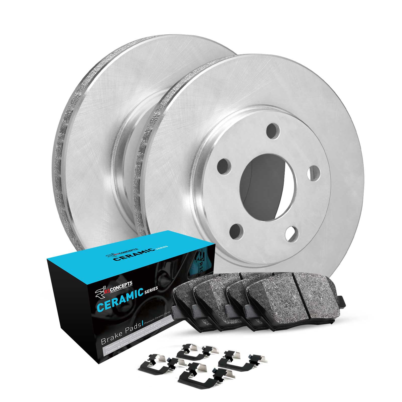 R1 Concepts E-Line Series Brake Rotor w/Ceramic Brake Pads Subaru WRX STI 2021-18