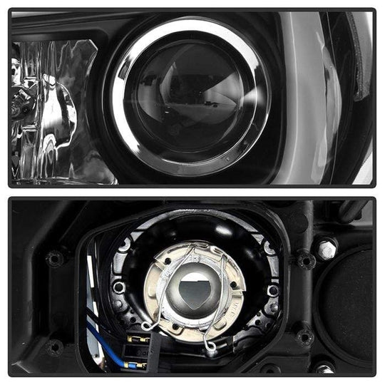 Spyder Signature Projector Headlights Light Bar DRL Black Subaru WRX 2006-2007