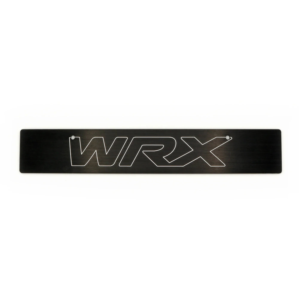 Billetworkz License Plate Delete WRX Silver Outline Engraving